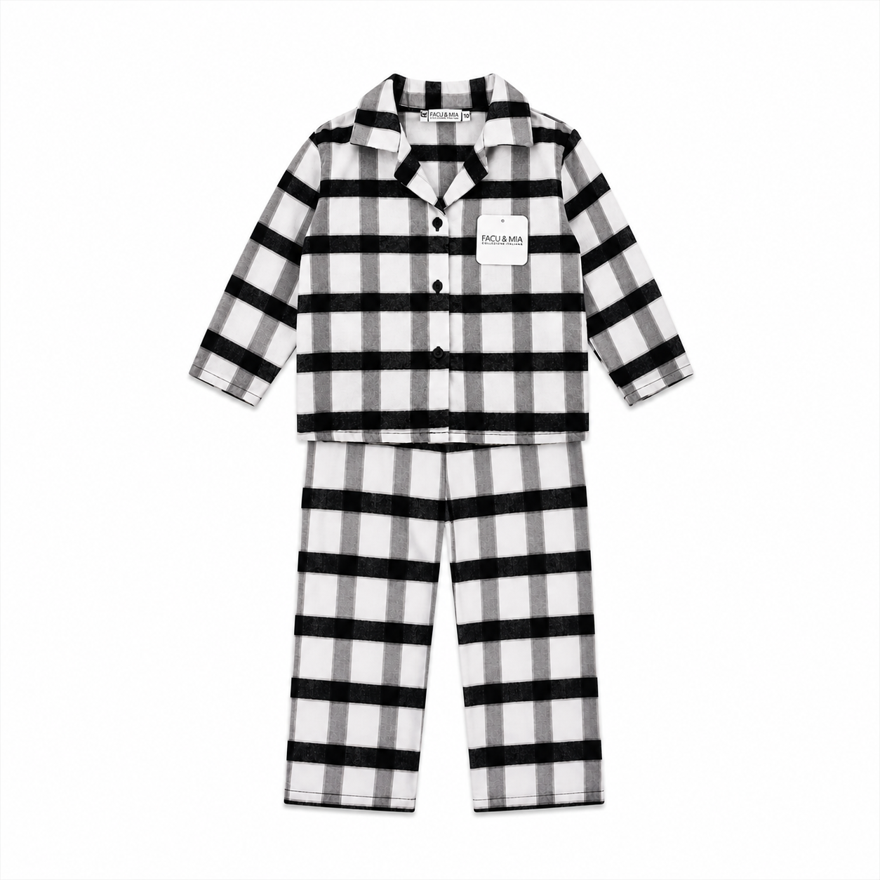 PIJAMA CUADROS B&W