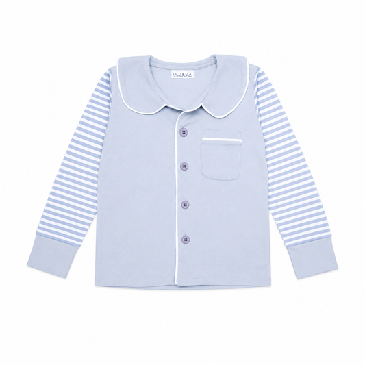 PIJAMA BOTONES CUELLO GRIS