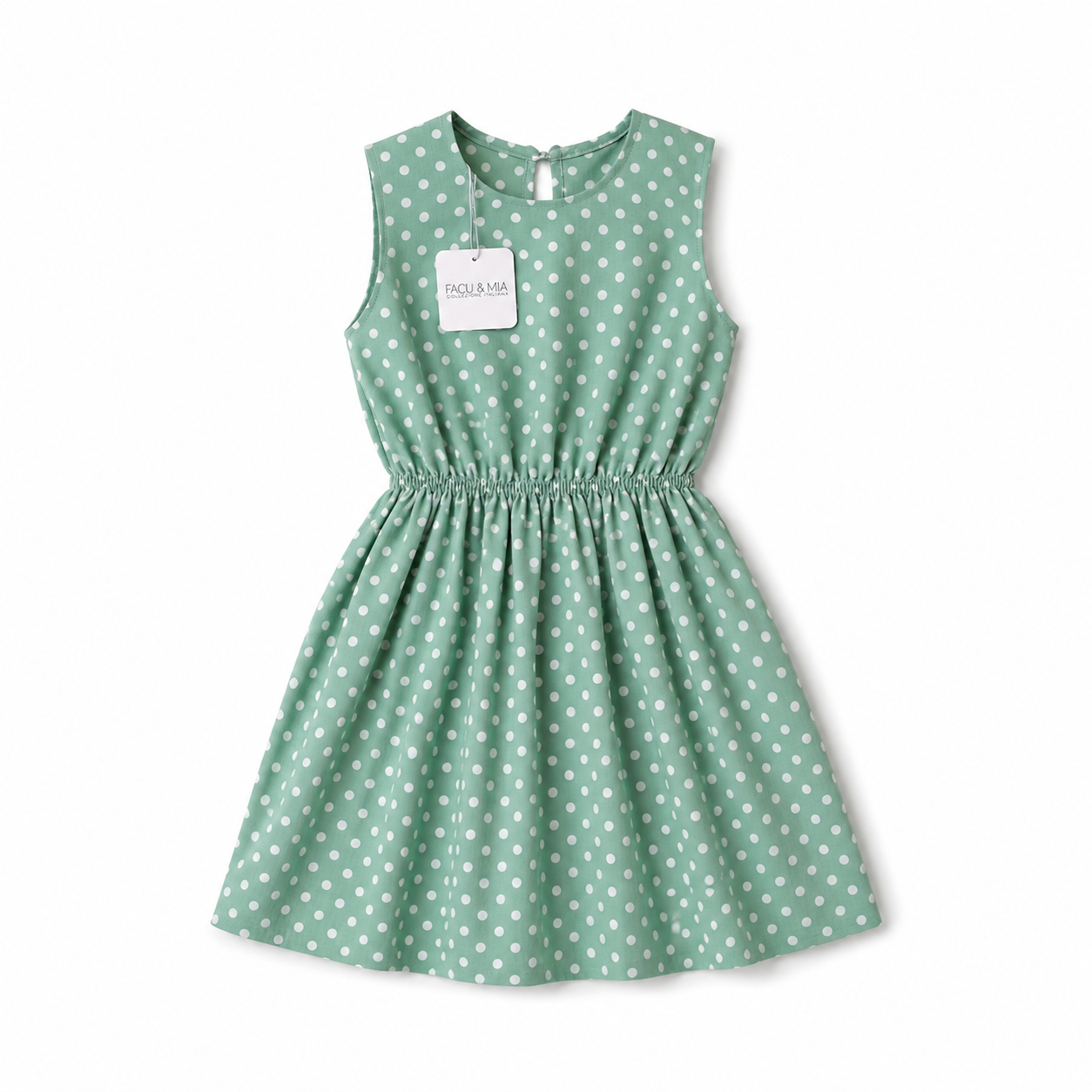 VESTIDO VERDE DOTS