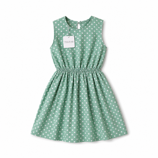 VESTIDO VERDE DOTS